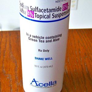 Acella Sodium Sulfacetamide 8% - Sulfur 4% Topical Suspension Facial Cleanser